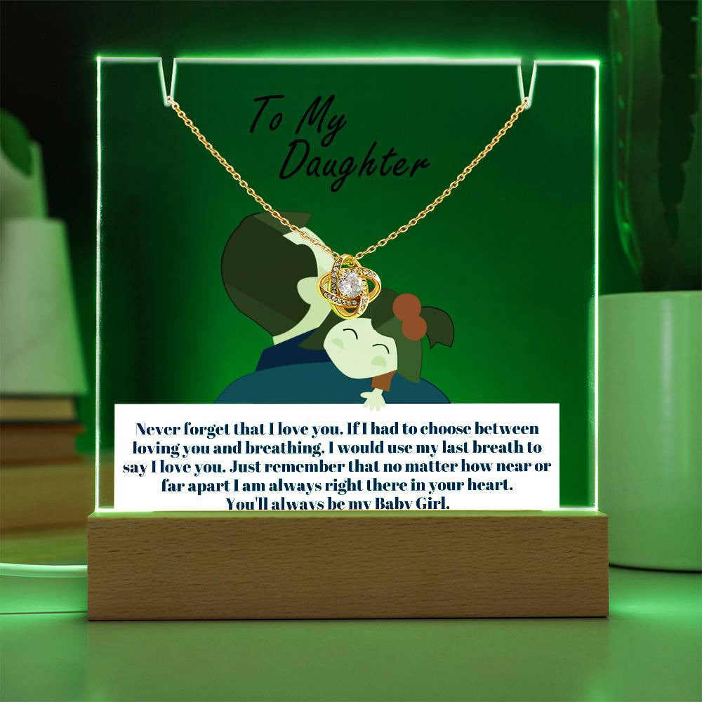 Dad Daughter Acrylic Necklace Gift Set-[Heartfelt Family Gift]