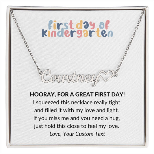 First Day of Kindergarten Back To School Necklace Gift-[Heartfelt Family Gift]
