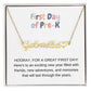 First Day of Pre-K Name Necklace with Heart-[Heartfelt Family Gift]