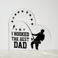 Fishing Dad Acrylic Heart-[Heartfelt Family Gift]