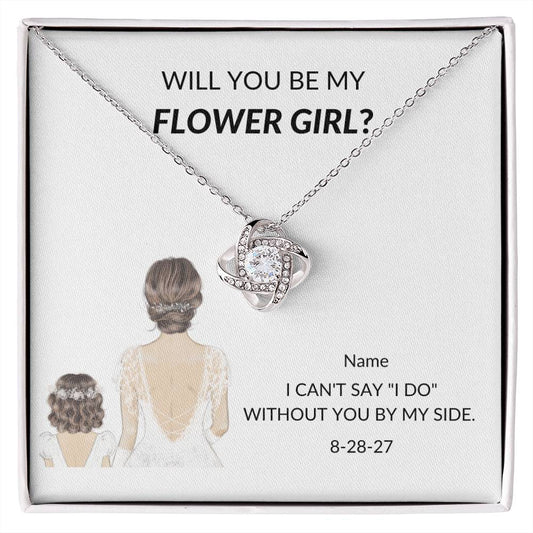 Flower Girl Necklace Bridal Jewelry Proposal Card Gift-[Heartfelt Family Gift]