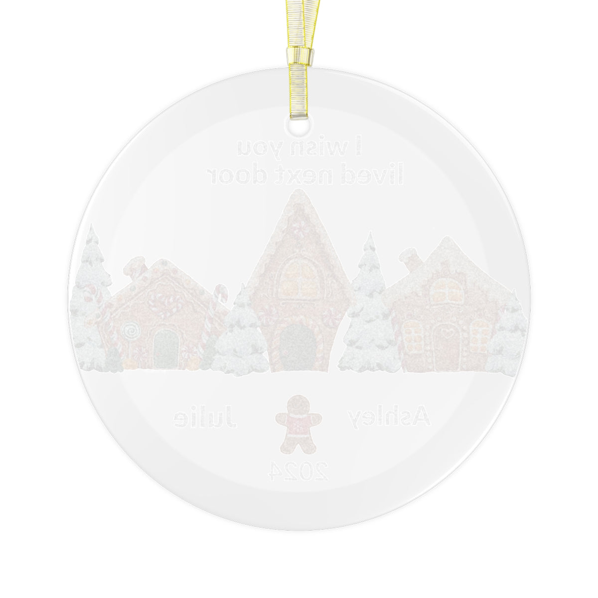 Personalized  Gingerbread Glass Ornament-[Heartfelt Family Gift]