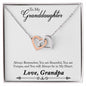 Granddaughter - Always In My Heart Interlocking Necklace-[Heartfelt Family Gift]