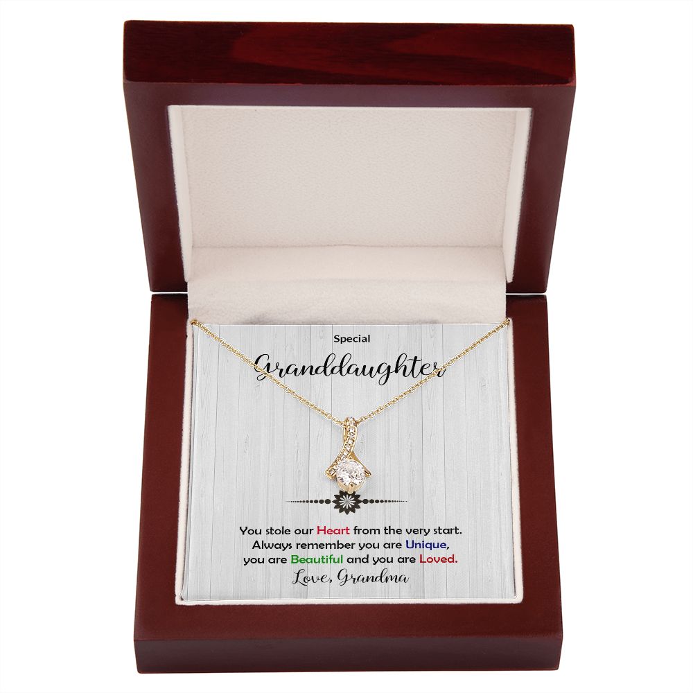 Granddaughter - Beautiful and Loved - Alluring Beauty Necklace-[Heartfelt Family Gift]