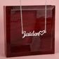 Granddaughter Beautiful Chapters Name Necklace with Heart-[Heartfelt Family Gift]
