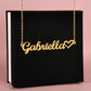Granddaughter Beautiful Chapters Name Necklace with Heart-[Heartfelt Family Gift]