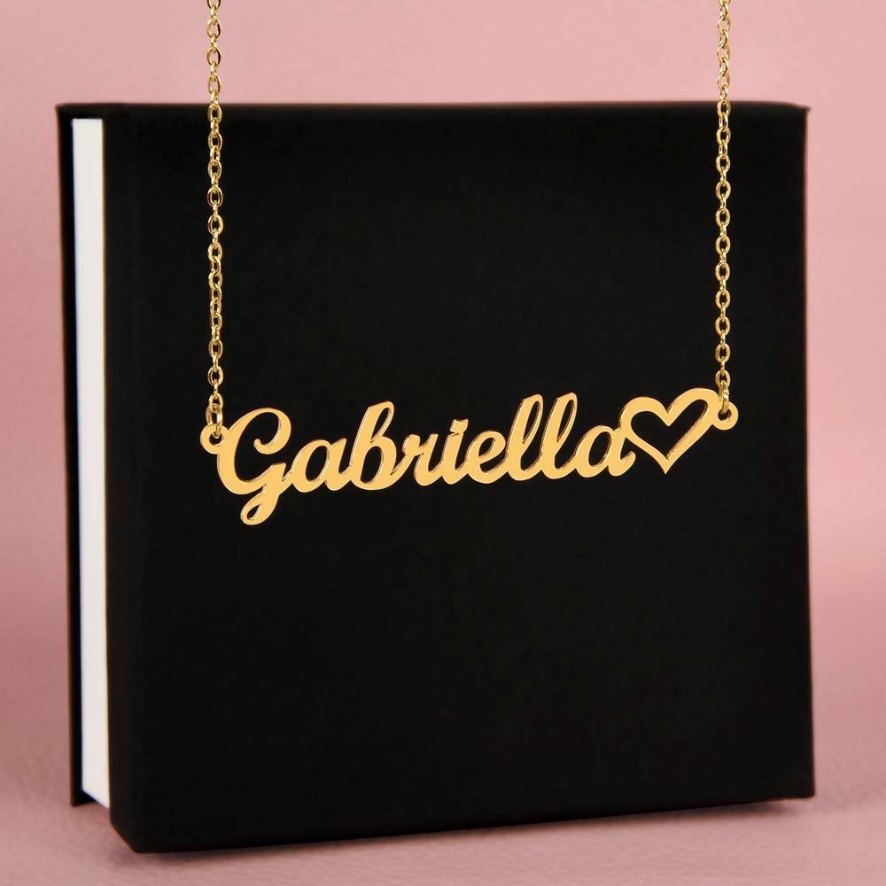 Granddaughter Beautiful Chapters Name Necklace with Heart-[Heartfelt Family Gift]