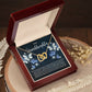 Granddaughter Butterflies Interlocking Hearts Necklace-[Heartfelt Family Gift]