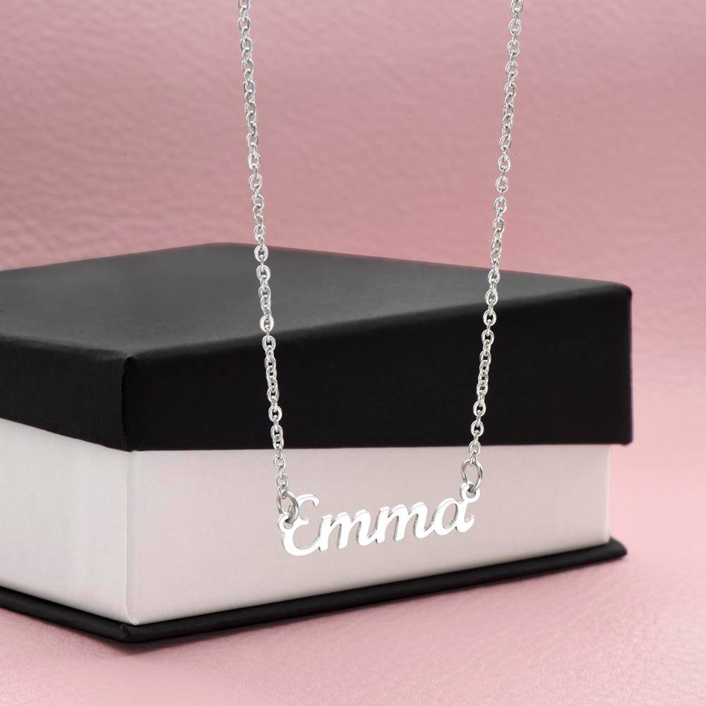 Granddaughter Butterfly Personalized Name Necklace-[Heartfelt Family Gift]