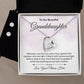 Granddaughter Heart Necklace and Earring Set-[Heartfelt Family Gift]
