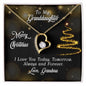 Granddaughter - Merry Christmas Forever Love Heart Necklace-[Heartfelt Family Gift]