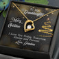 Granddaughter - Merry Christmas Forever Love Heart Necklace-[Heartfelt Family Gift]