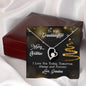 Granddaughter - Merry Christmas Forever Love Heart Necklace-[Heartfelt Family Gift]