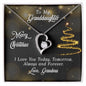 Granddaughter - Merry Christmas Forever Love Heart Necklace-[Heartfelt Family Gift]