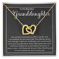 Granddaughter Precious Gift Interlocking Hearts Necklace-[Heartfelt Family Gift]