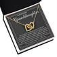 Granddaughter Precious Gift Interlocking Hearts Necklace-[Heartfelt Family Gift]