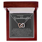 Granddaughter Precious Gift Interlocking Hearts Necklace-[Heartfelt Family Gift]