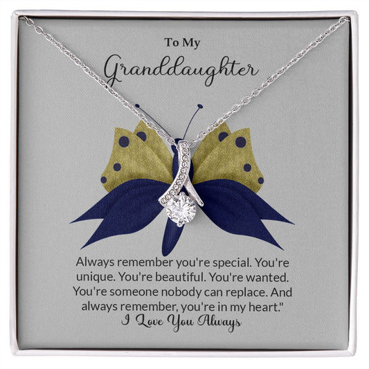 Granddaughter - You Are Special Butterfly - Alluring Beauty Necklace-[Heartfelt Family Gift]