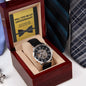 Groomsman Wedding Men's Openwork Watch with Lighted Gift Box-[Heartfelt Family Gift]