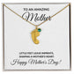 Happy Mother's Day Personalized Birthstone Baby Feet Necklace Gift-[Heartfelt Family Gift]