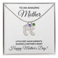 Happy Mother's Day Personalized Birthstone Baby Feet Necklace Gift-[Heartfelt Family Gift]