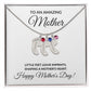 Happy Mother's Day Personalized Birthstone Baby Feet Necklace Gift-[Heartfelt Family Gift]