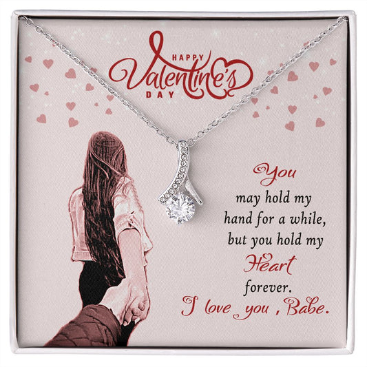 Happy Valentine's Day Babe Alluring Beauty Necklace-[Heartfelt Family Gift]