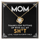 Humorous Gift For Mom From The Favorite Child -Love Knot Necklace-[Heartfelt Family Gift]