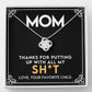 Humorous Gift For Mom From The Favorite Child -Love Knot Necklace-[Heartfelt Family Gift]