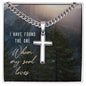 I have found the one Personalized Cross Necklace with Cuban Chain-[Heartfelt Family Gift]
