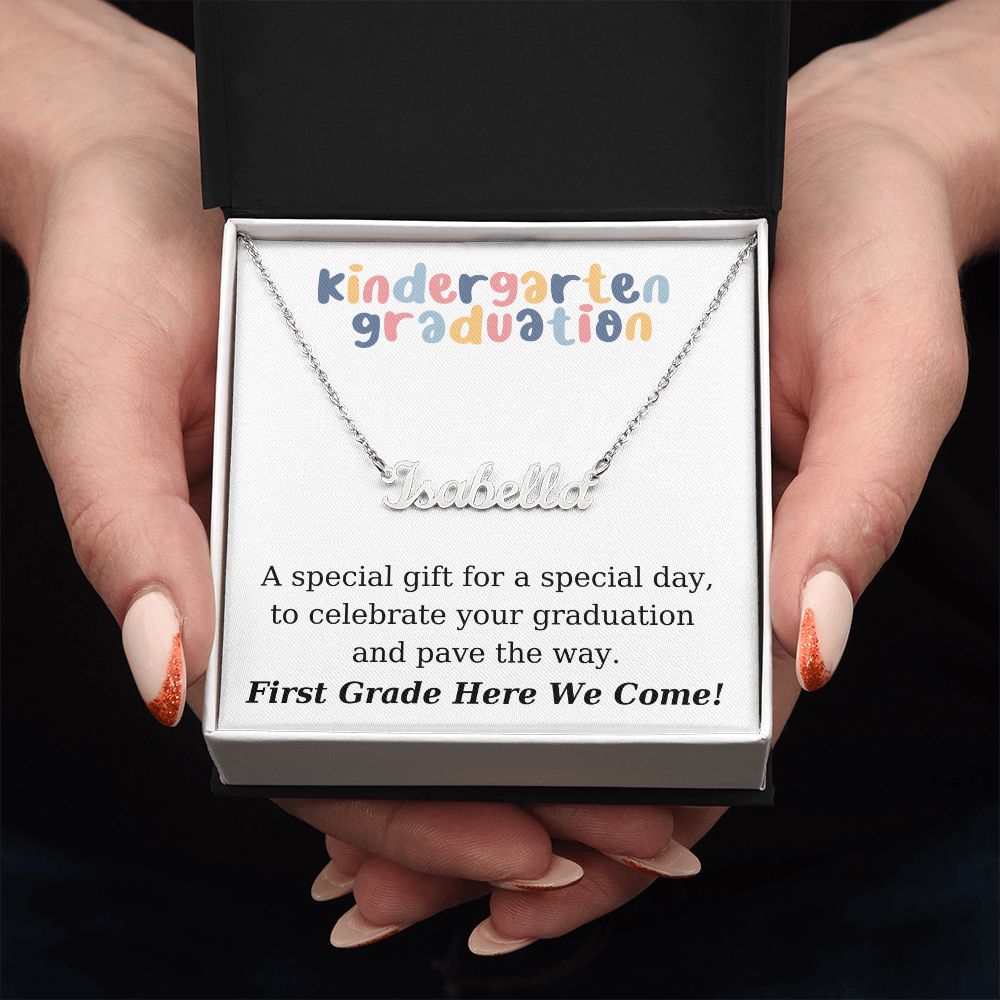 Kindergarten Graduation - Personalized Name Necklace-[Heartfelt Family Gift]