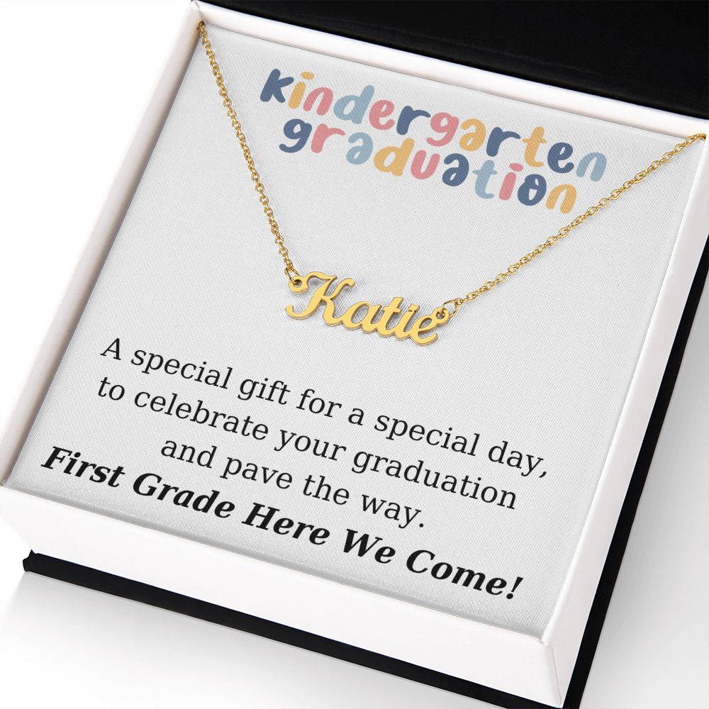 Kindergarten Graduation - Personalized Name Necklace-[Heartfelt Family Gift]