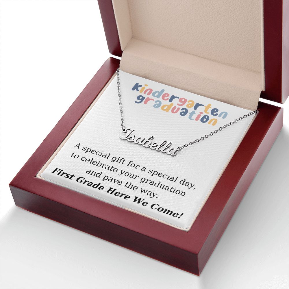 Kindergarten Graduation - Personalized Name Necklace-[Heartfelt Family Gift]