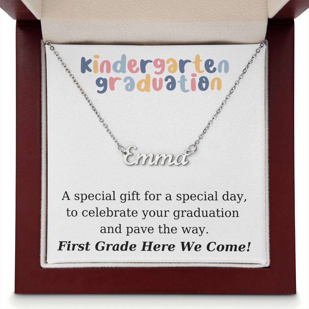 Kindergarten Graduation - Personalized Name Necklace-[Heartfelt Family Gift]
