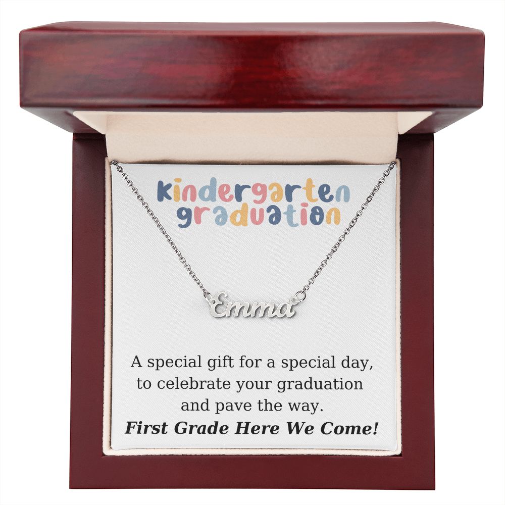 Kindergarten Graduation - Personalized Name Necklace-[Heartfelt Family Gift]