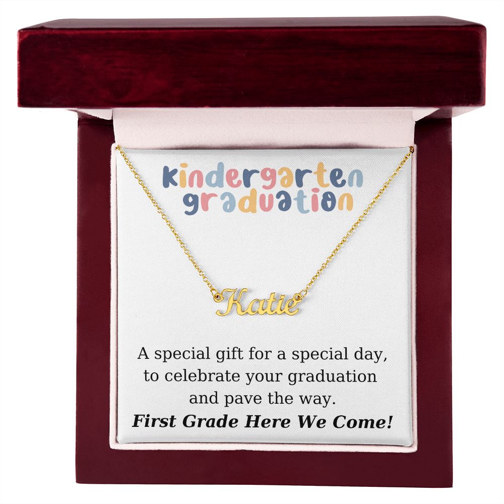 Kindergarten Graduation - Personalized Name Necklace-[Heartfelt Family Gift]