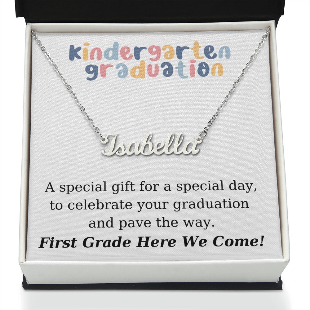 Kindergarten Graduation - Personalized Name Necklace-[Heartfelt Family Gift]