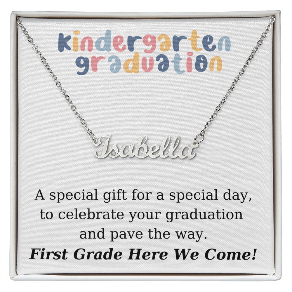 Kindergarten Graduation - Personalized Name Necklace-[Heartfelt Family Gift]