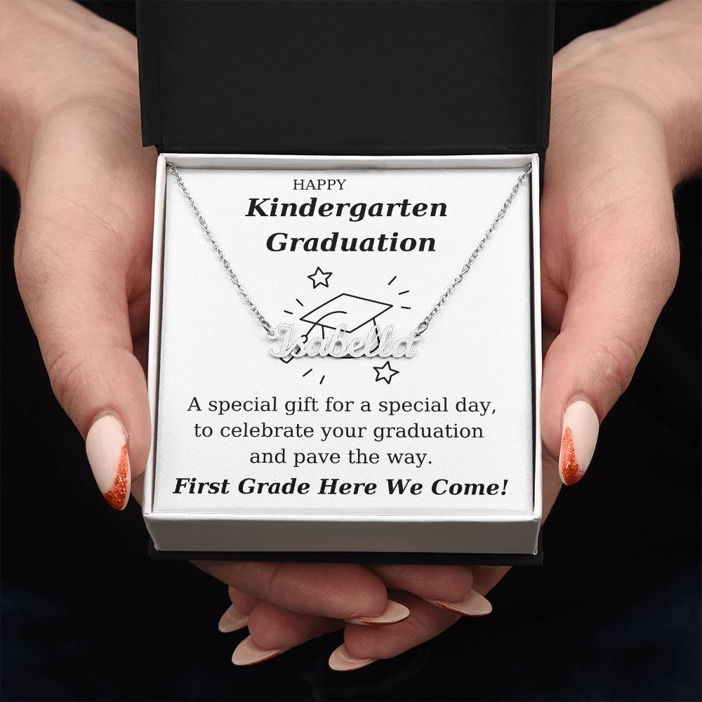 Kindergarten Graduation - Personalized Name Necklace Gift-[Heartfelt Family Gift]
