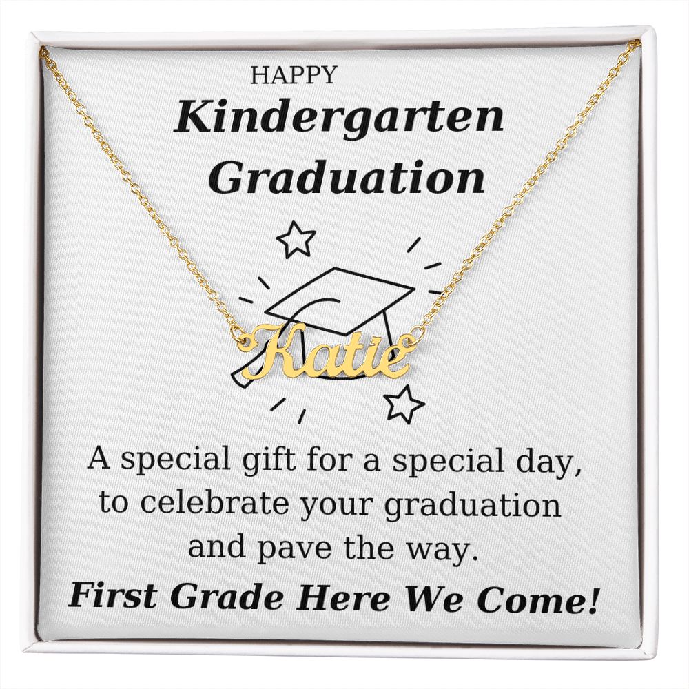 Kindergarten Graduation - Personalized Name Necklace Gift-[Heartfelt Family Gift]