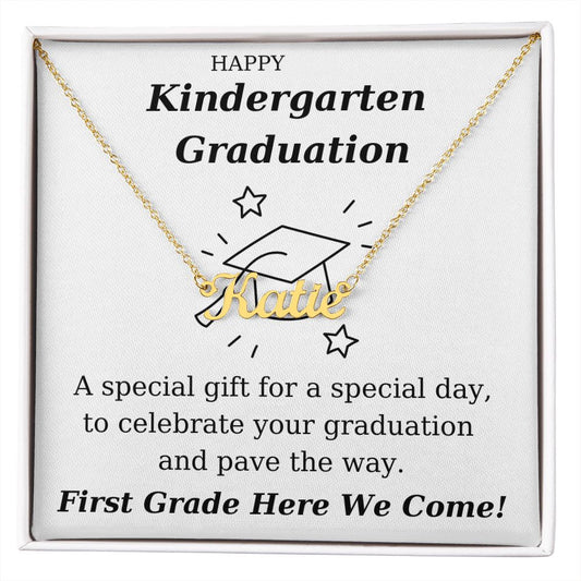 Kindergarten Graduation - Personalized Name Necklace Gift-[Heartfelt Family Gift]