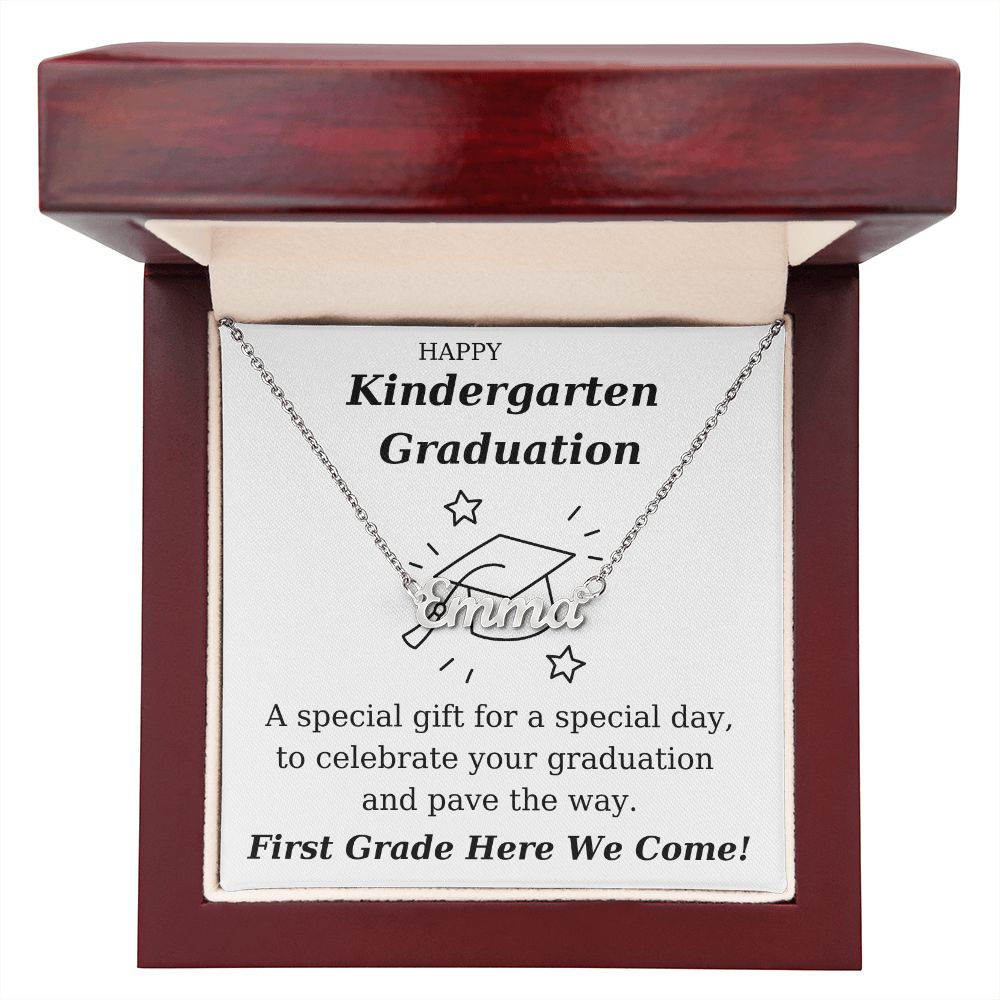 Kindergarten Graduation - Personalized Name Necklace Gift-[Heartfelt Family Gift]