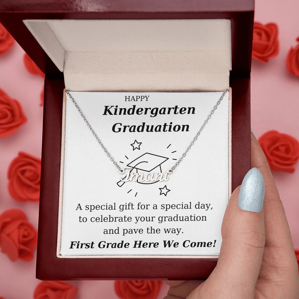 Kindergarten Graduation - Personalized Name Necklace Gift-[Heartfelt Family Gift]