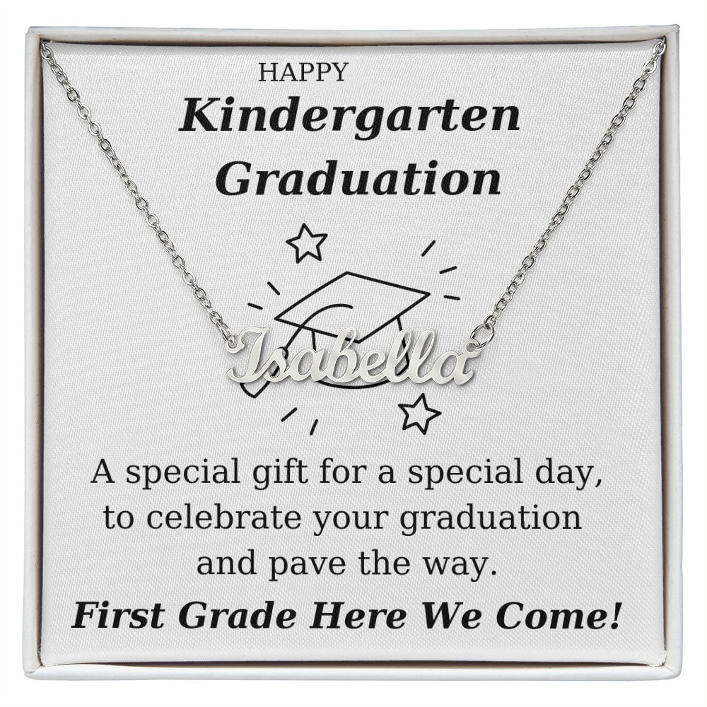Kindergarten Graduation - Personalized Name Necklace Gift-[Heartfelt Family Gift]
