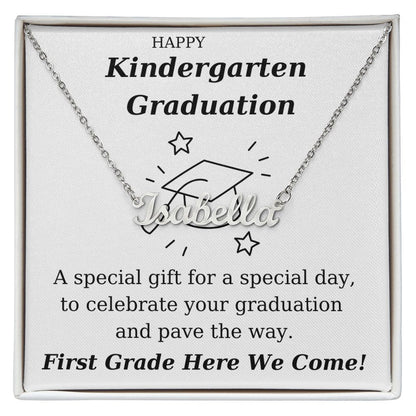 Kindergarten Graduation - Personalized Name Necklace Gift-[Heartfelt Family Gift]