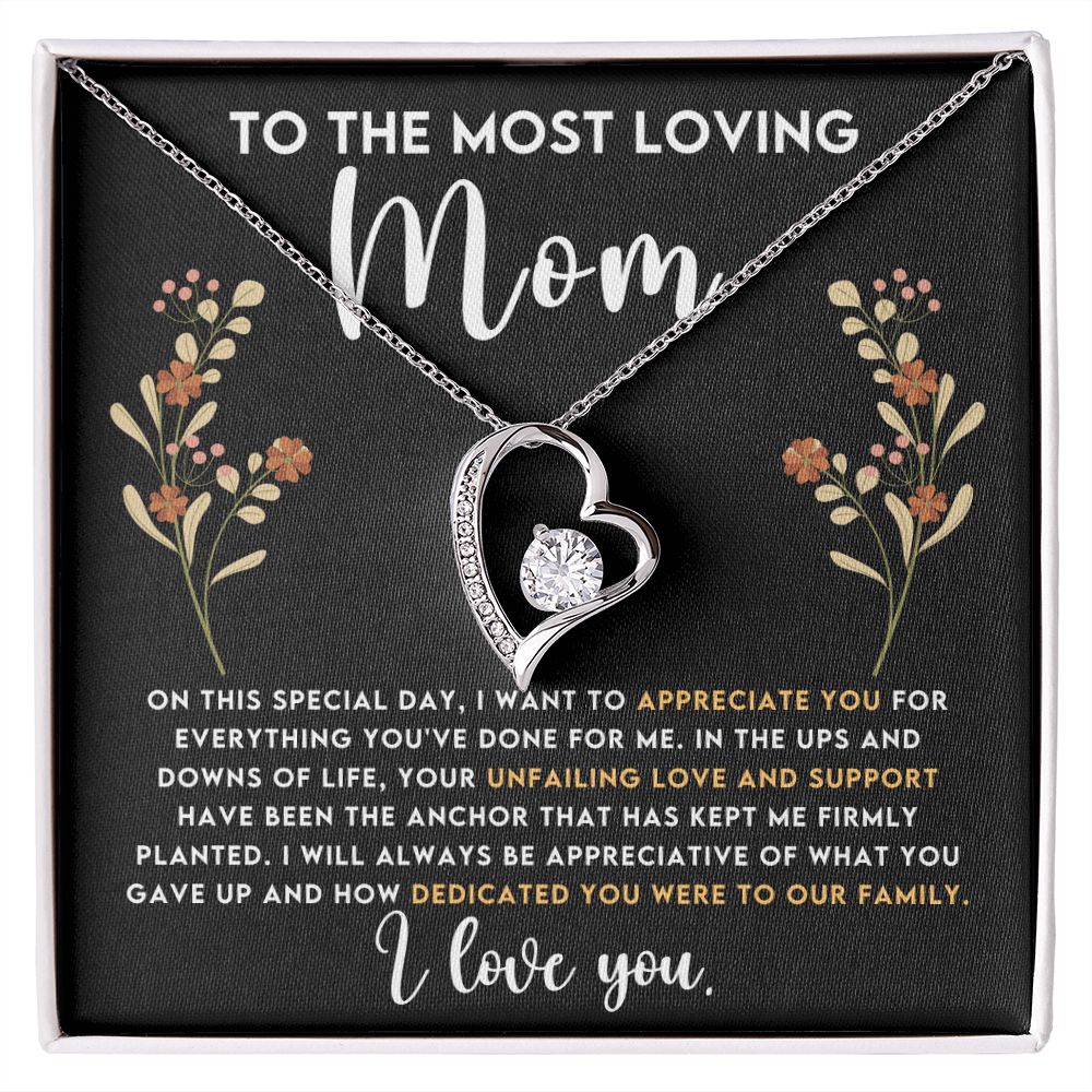 Loving Mom Forever Love Heart Necklace-[Heartfelt Family Gift]