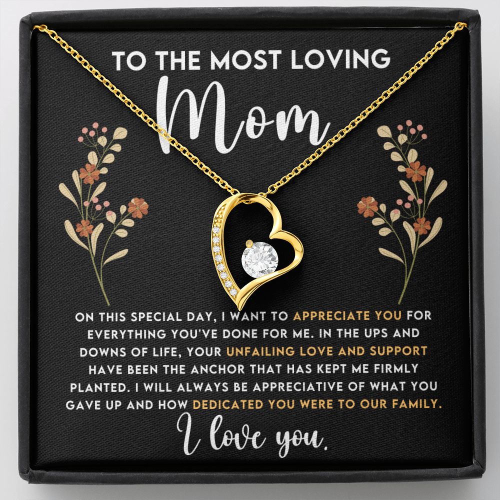 Loving Mom Forever Love Heart Necklace-[Heartfelt Family Gift]