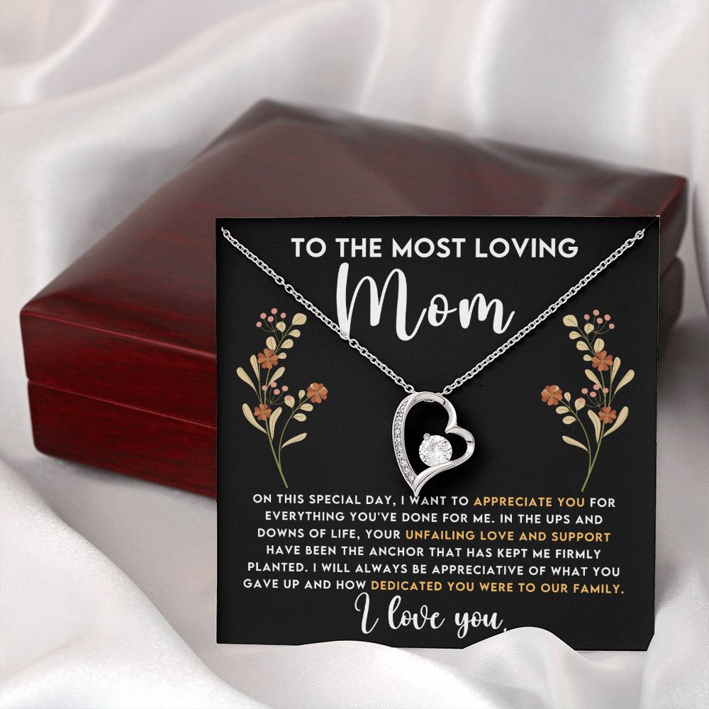Loving Mom Forever Love Heart Necklace-[Heartfelt Family Gift]