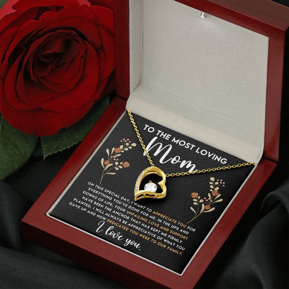 Loving Mom Forever Love Heart Necklace-[Heartfelt Family Gift]