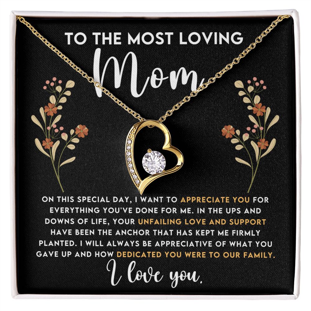 Loving Mom Forever Love Heart Necklace-[Heartfelt Family Gift]